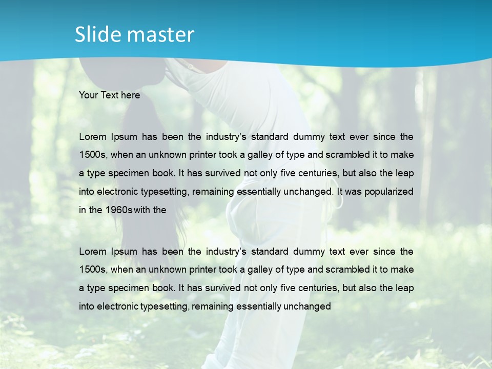 Female Lifestyle Outdoors PowerPoint Template