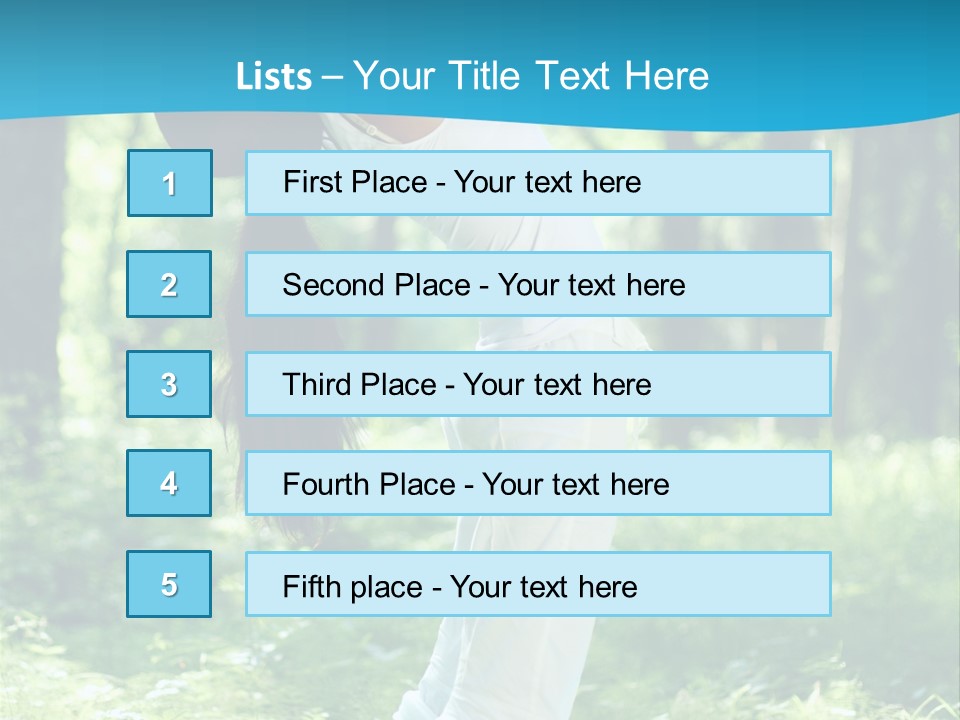 Female Lifestyle Outdoors PowerPoint Template