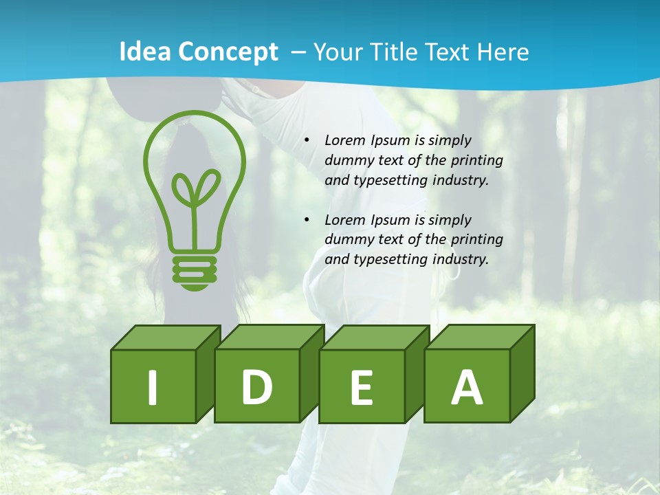 Female Lifestyle Outdoors PowerPoint Template