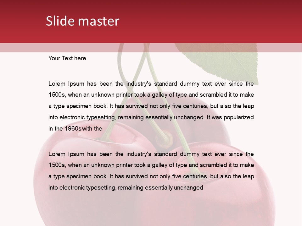 Red Objects Group PowerPoint Template