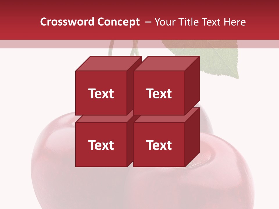 Red Objects Group PowerPoint Template