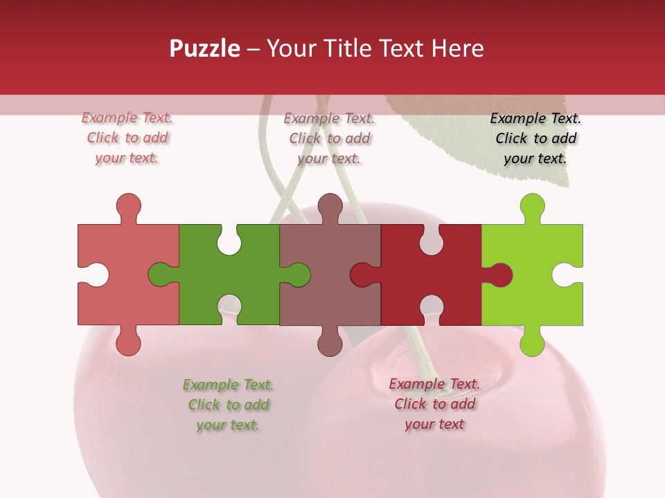 Red Objects Group PowerPoint Template
