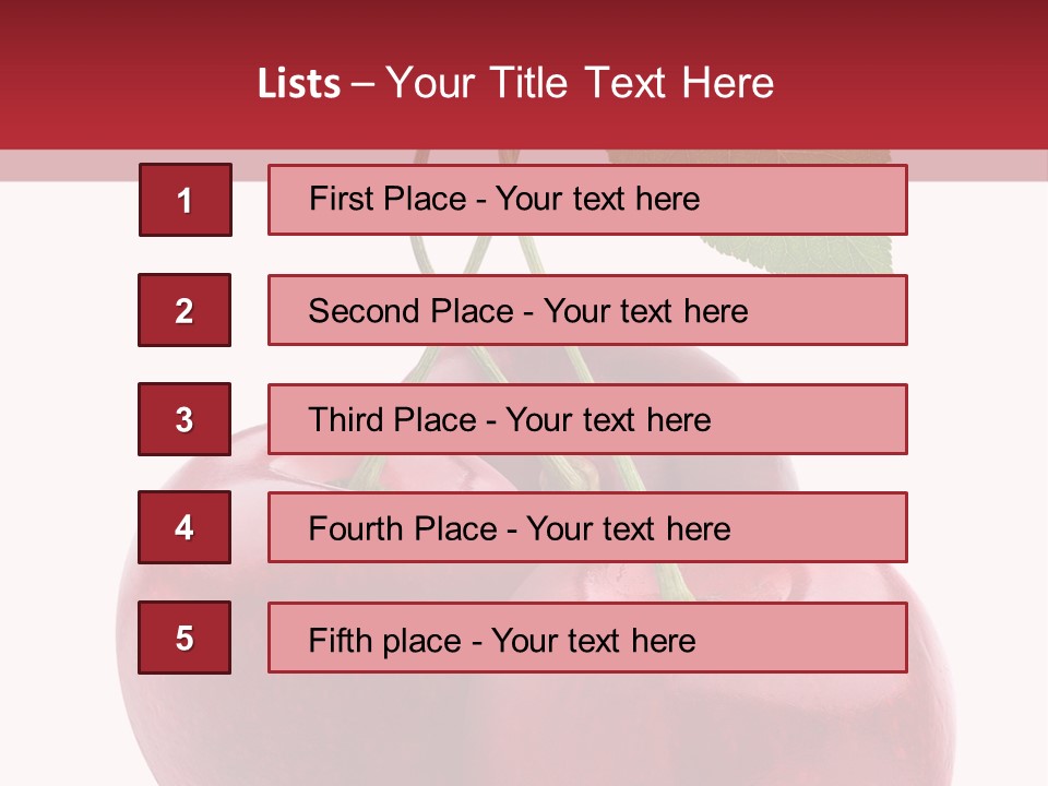 Red Objects Group PowerPoint Template