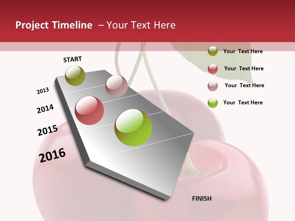 Red Objects Group PowerPoint Template