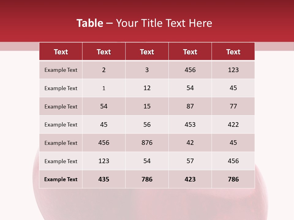 Red Objects Group PowerPoint Template
