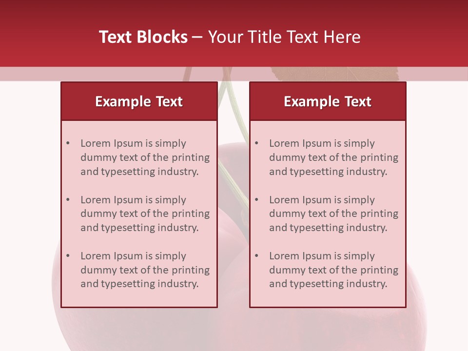 Red Objects Group PowerPoint Template