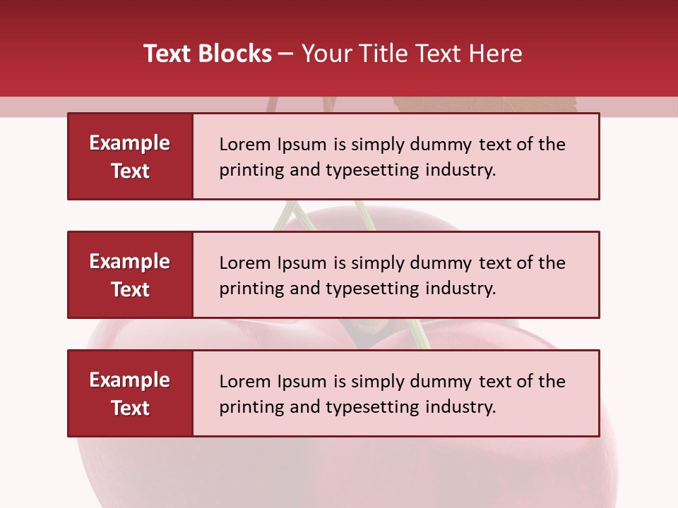 Red Objects Group PowerPoint Template