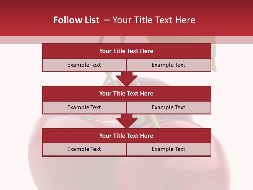 Red Objects Group PowerPoint Template