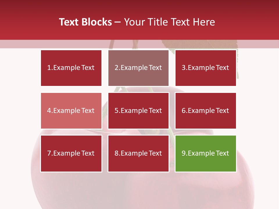 Red Objects Group PowerPoint Template