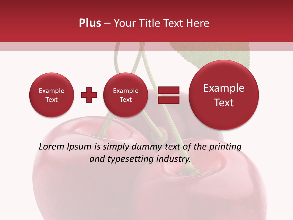 Red Objects Group PowerPoint Template