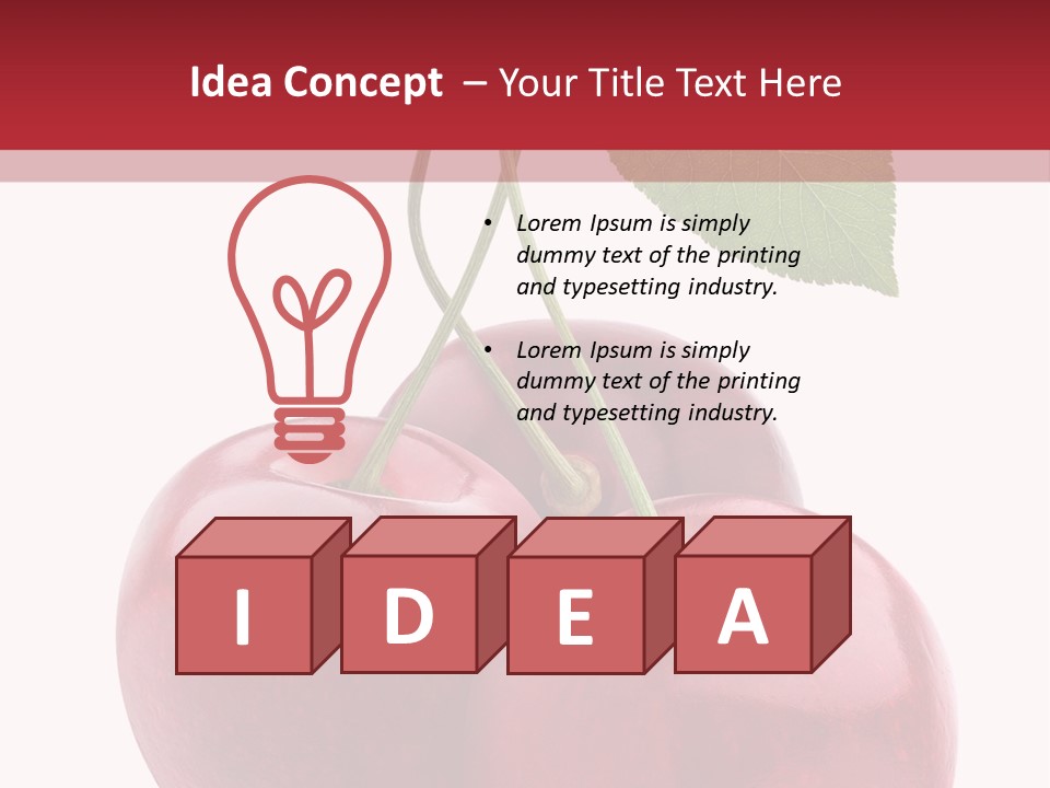 Red Objects Group PowerPoint Template