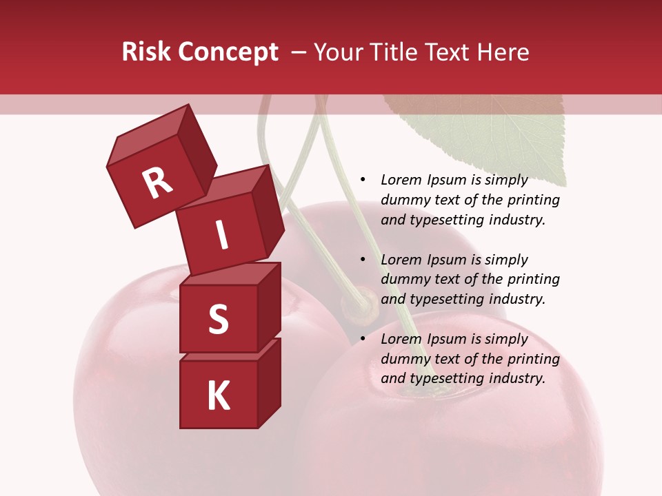 Red Objects Group PowerPoint Template