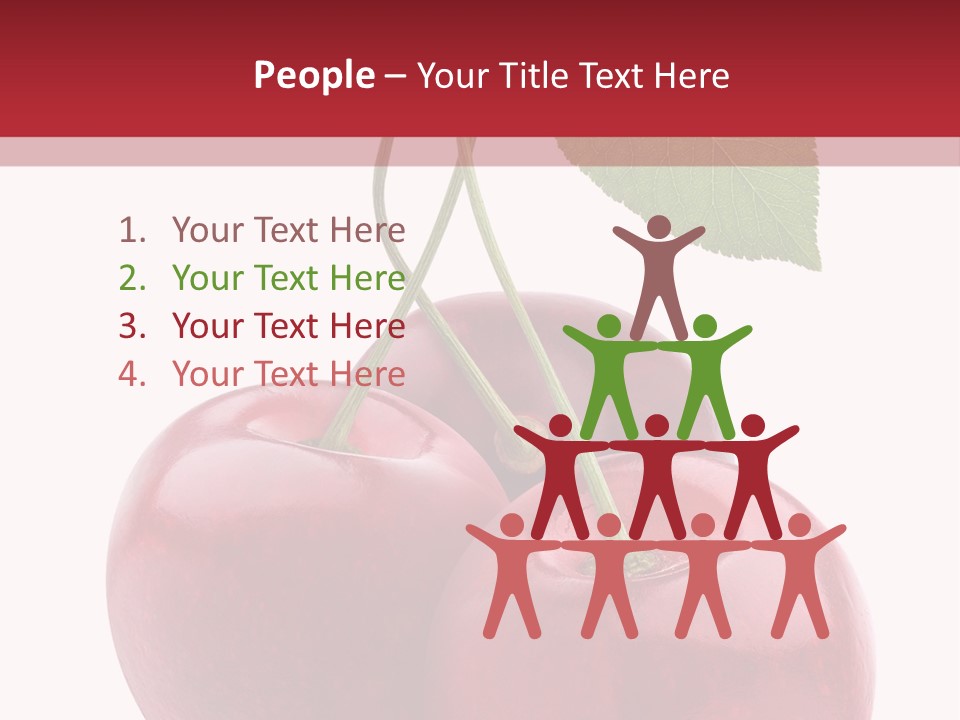 Red Objects Group PowerPoint Template