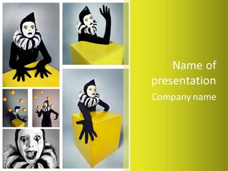 Grimace Character Black PowerPoint Template