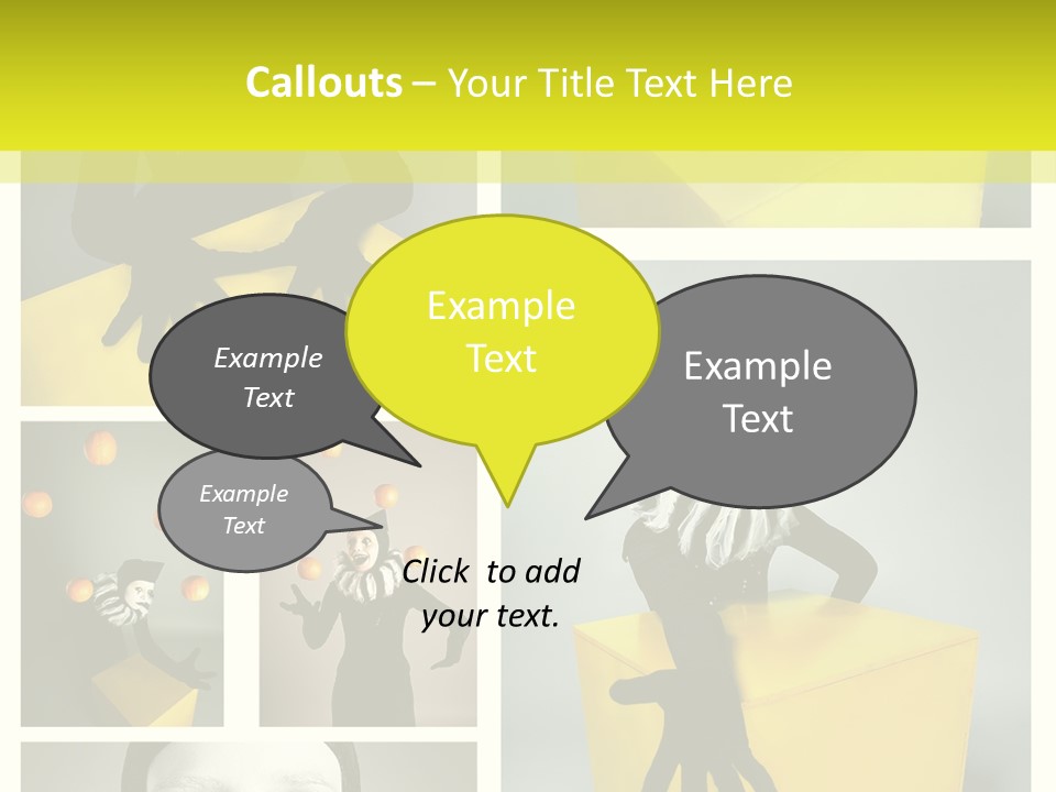 Grimace Character Black PowerPoint Template