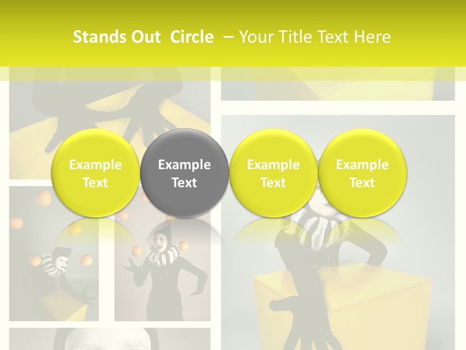 Grimace Character Black PowerPoint Template