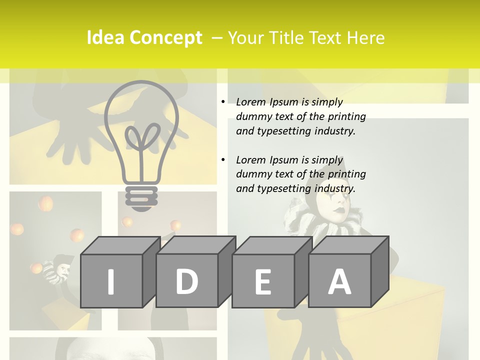 Grimace Character Black PowerPoint Template