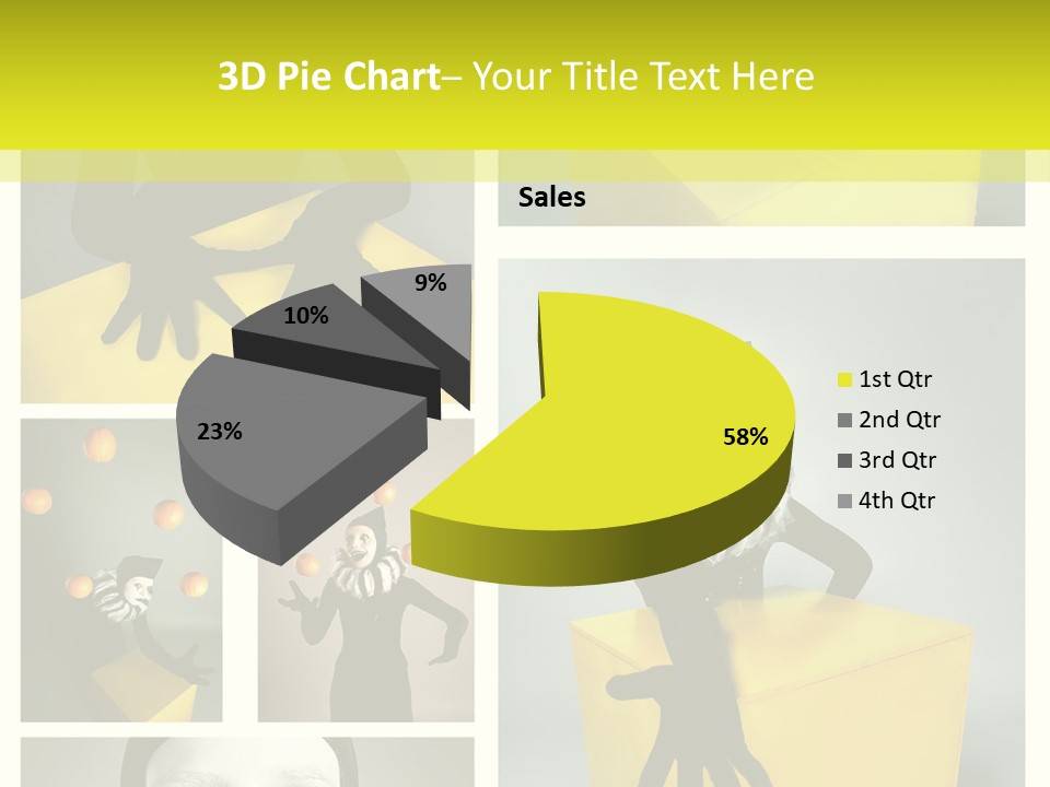 Grimace Character Black PowerPoint Template