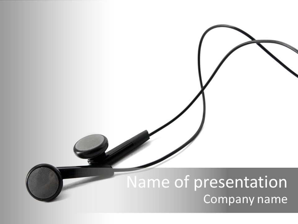 Macro Speaker Earbud PowerPoint Template