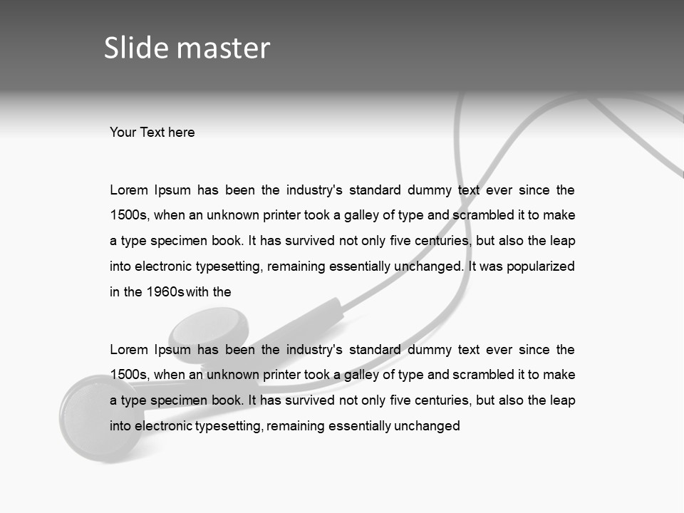 Macro Speaker Earbud PowerPoint Template