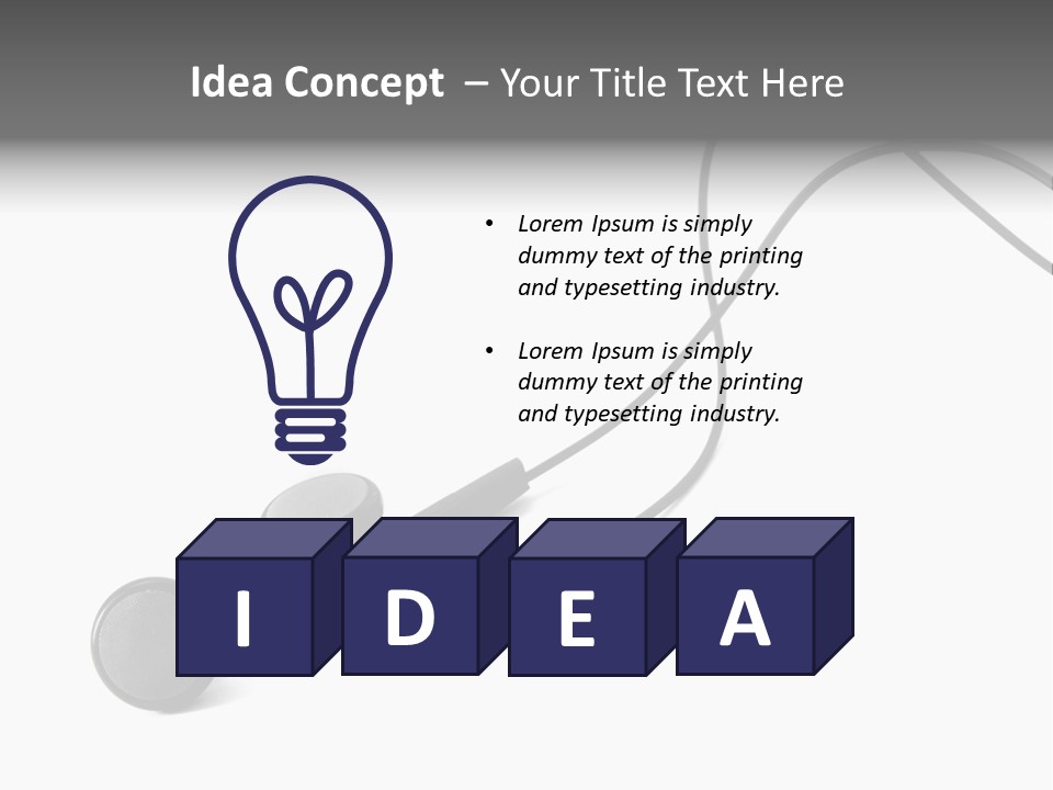 Macro Speaker Earbud PowerPoint Template