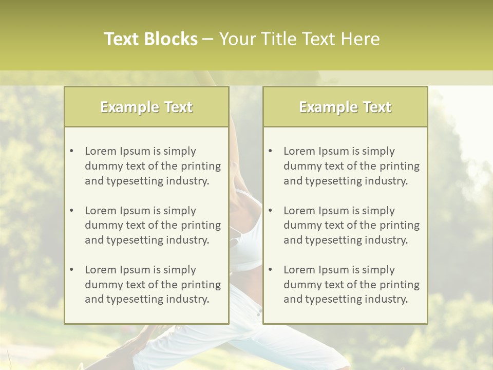 Fitness Resort Peaceful PowerPoint Template