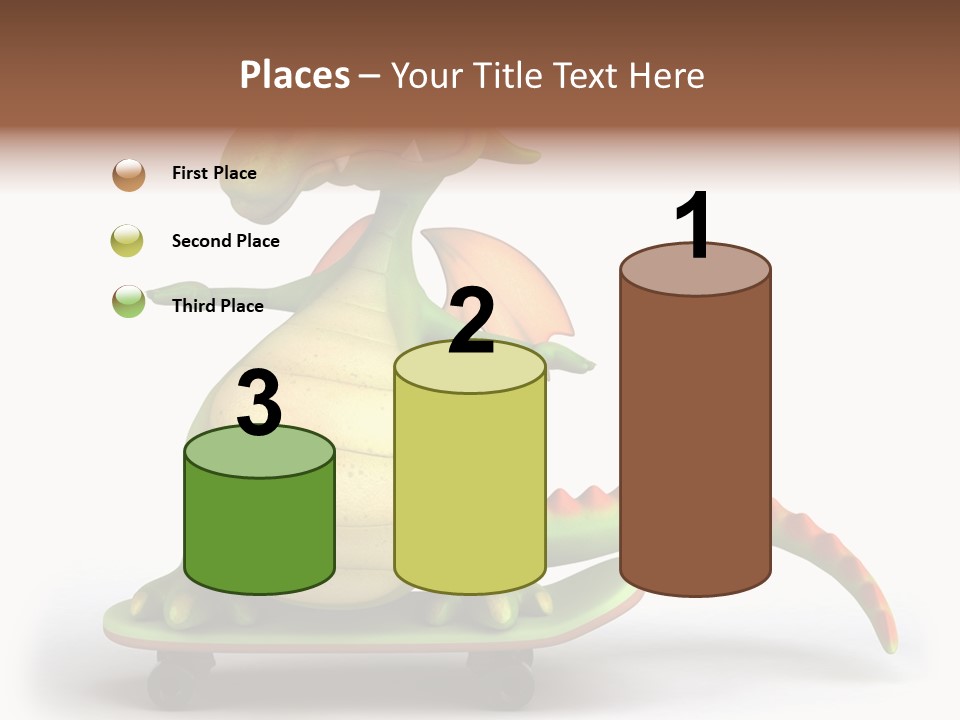 Isolated Dragon Illustration PowerPoint Template