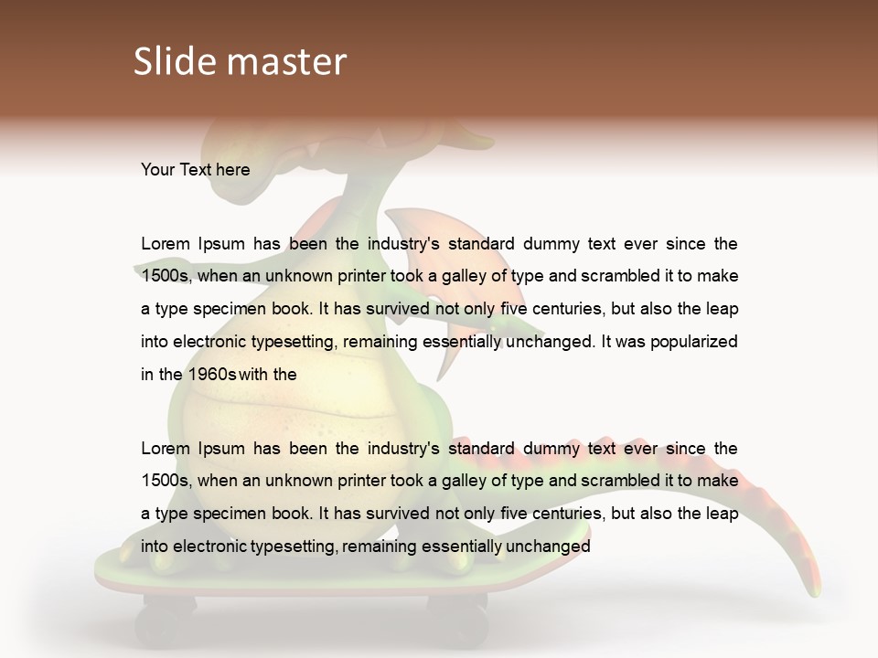 Isolated Dragon Illustration PowerPoint Template