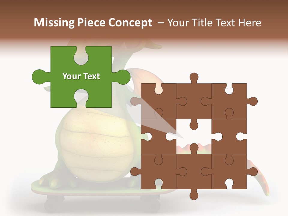 Isolated Dragon Illustration PowerPoint Template