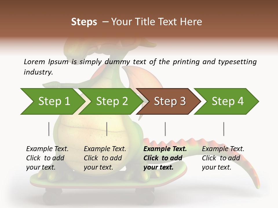 Isolated Dragon Illustration PowerPoint Template