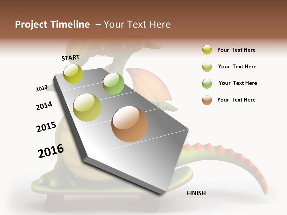 Isolated Dragon Illustration PowerPoint Template