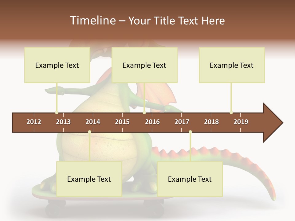 Isolated Dragon Illustration PowerPoint Template