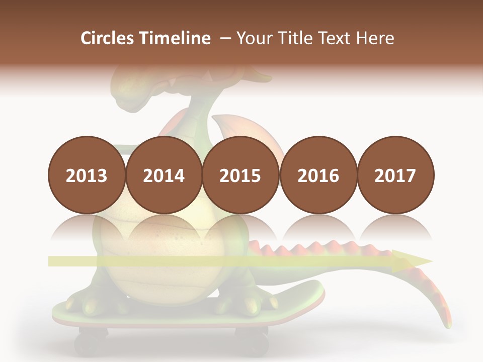 Isolated Dragon Illustration PowerPoint Template