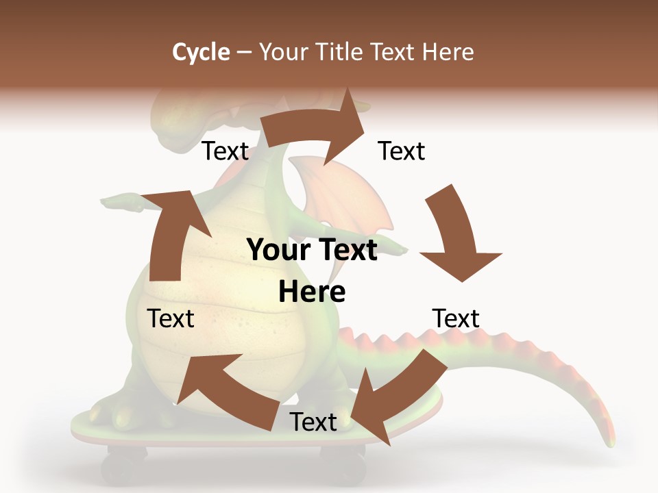 Isolated Dragon Illustration PowerPoint Template