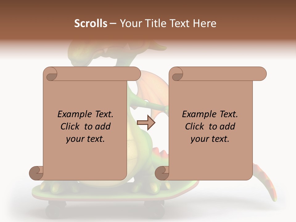Isolated Dragon Illustration PowerPoint Template