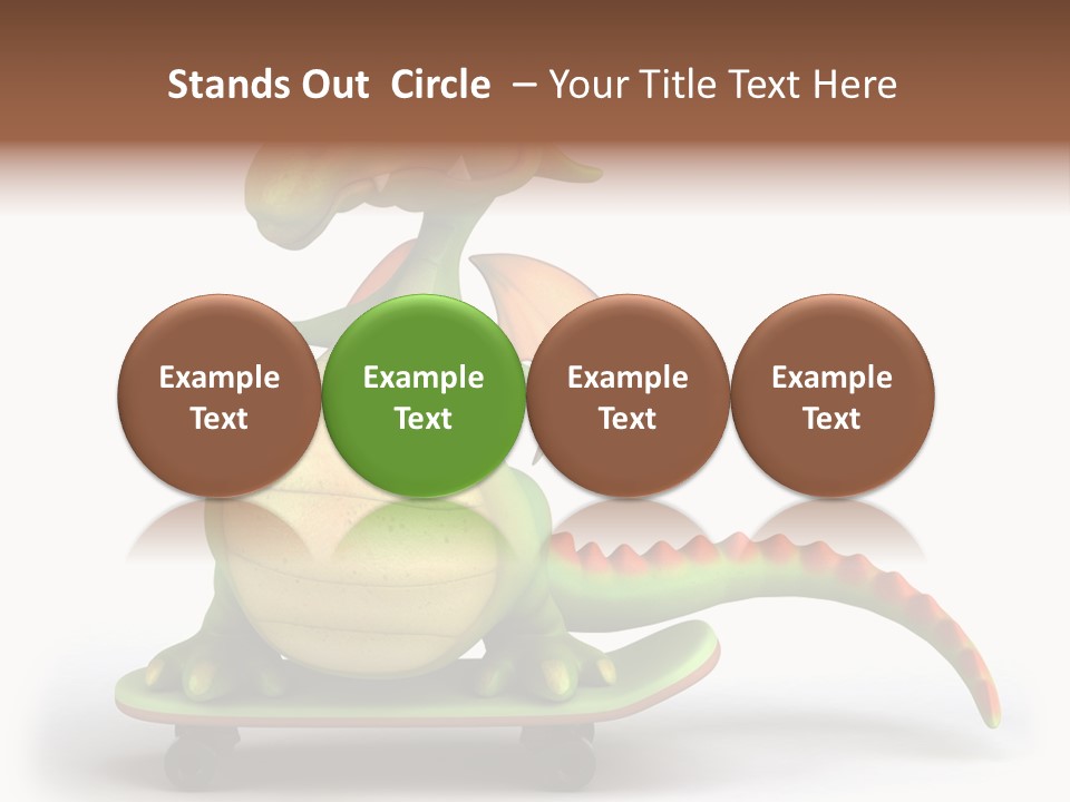 Isolated Dragon Illustration PowerPoint Template