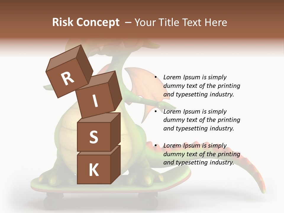 Isolated Dragon Illustration PowerPoint Template