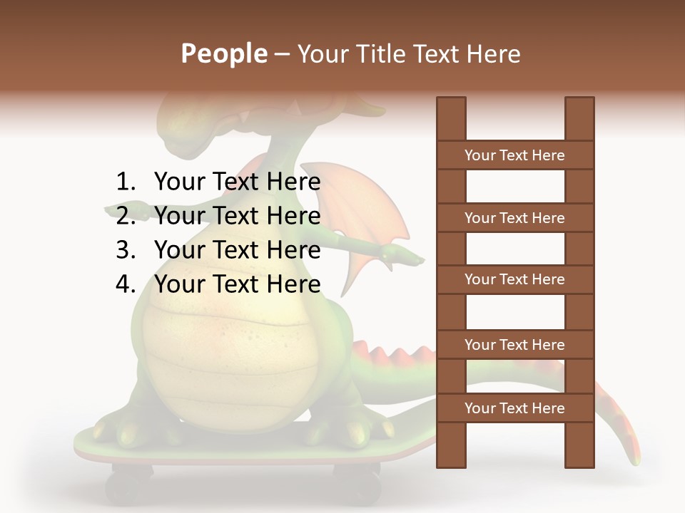 Isolated Dragon Illustration PowerPoint Template