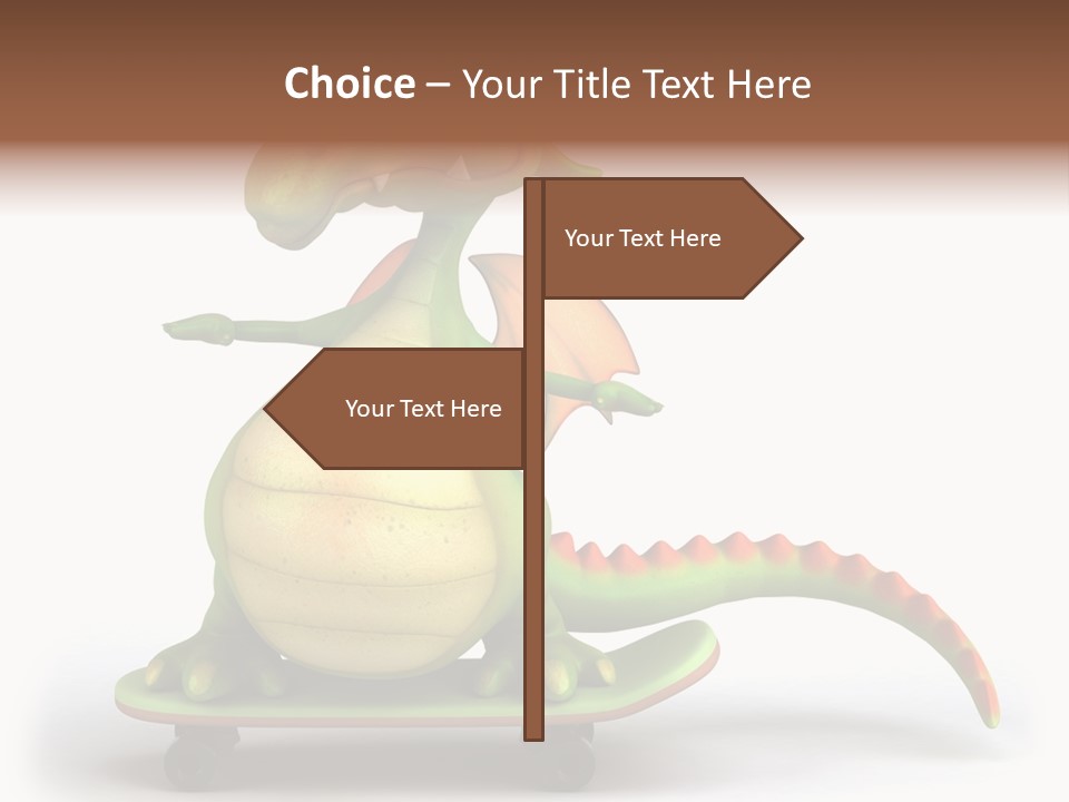 Isolated Dragon Illustration PowerPoint Template