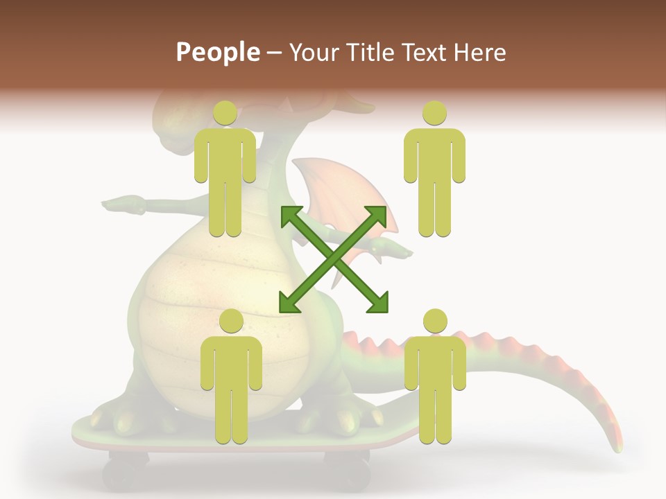 Isolated Dragon Illustration PowerPoint Template