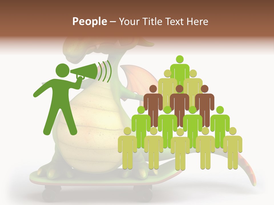 Isolated Dragon Illustration PowerPoint Template