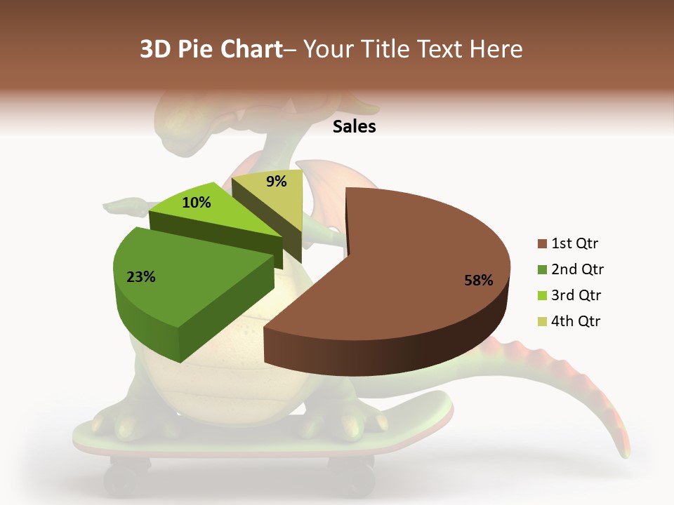 Isolated Dragon Illustration PowerPoint Template