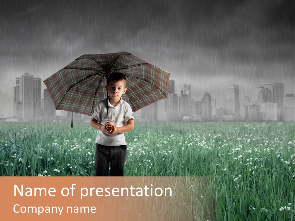 Umbrella Grass Crisis PowerPoint Template