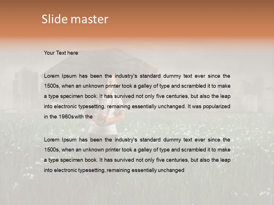 Umbrella Grass Crisis PowerPoint Template