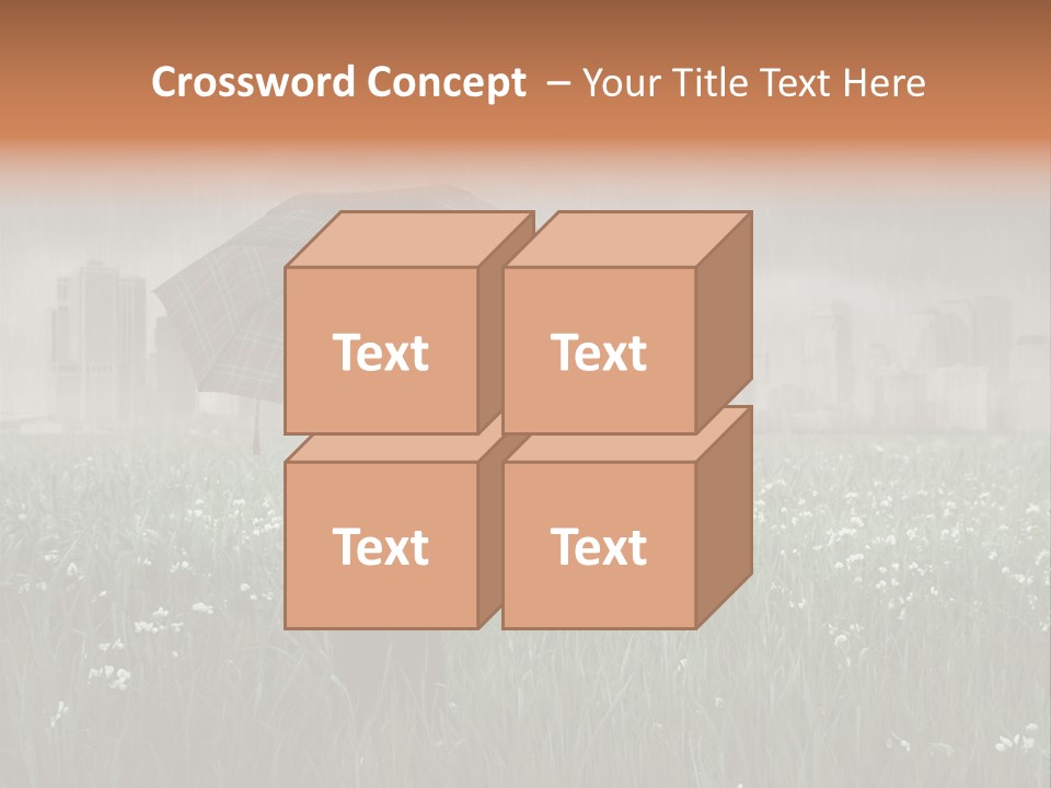 Umbrella Grass Crisis PowerPoint Template