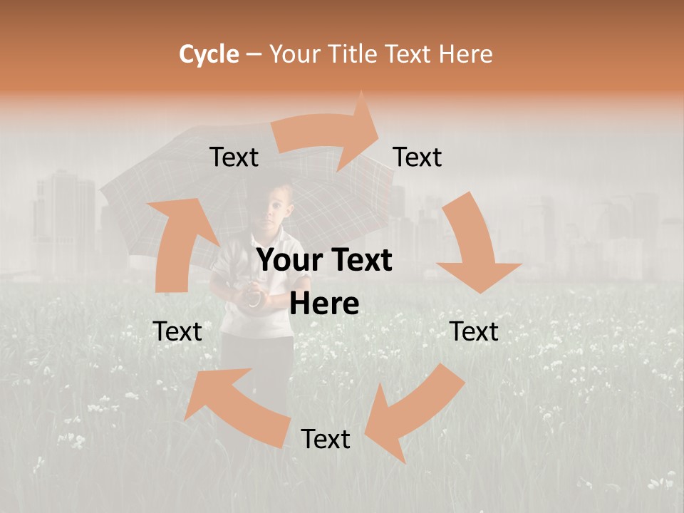 Umbrella Grass Crisis PowerPoint Template