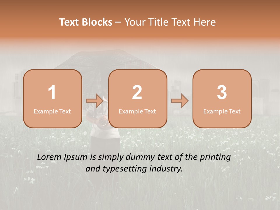 Umbrella Grass Crisis PowerPoint Template