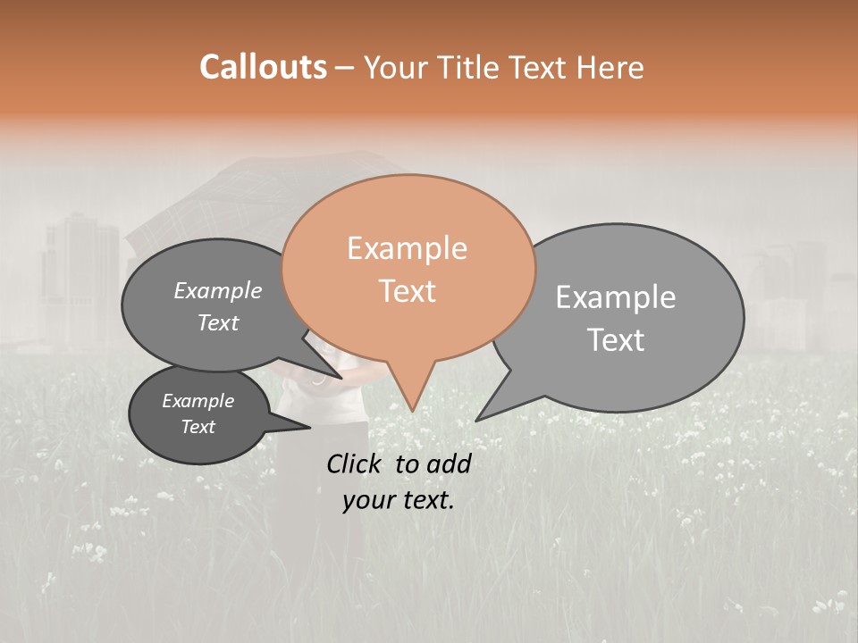 Umbrella Grass Crisis PowerPoint Template