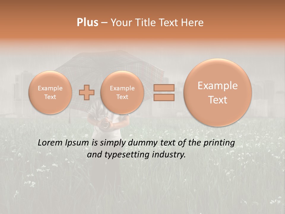 Umbrella Grass Crisis PowerPoint Template