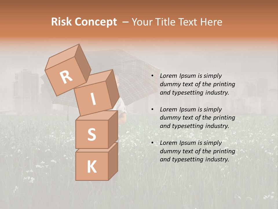 Umbrella Grass Crisis PowerPoint Template